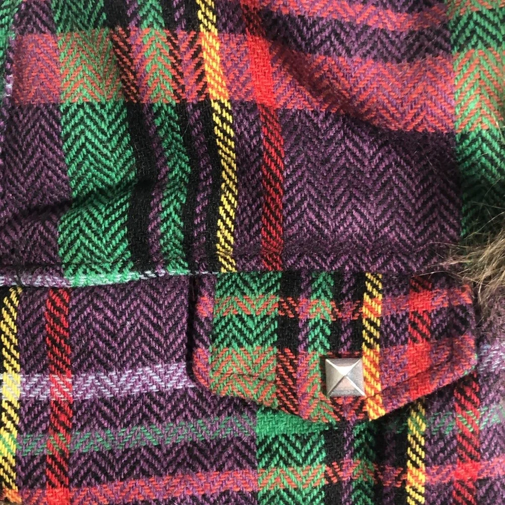 Plaid Bomber Faux Fur Hat Snow Ski Cold Weather Headwear Multi Color Plaid Hat - Picture 16 of 16